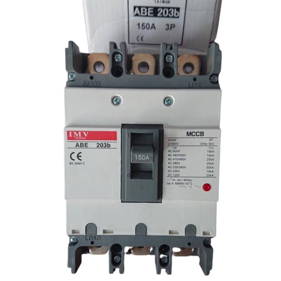 999 Aptomat 3 pha MCCB ABE203b khối,  cầu dao tự động 3 pha bảo vệ quá tải, ngắn mạch hệ thống điện