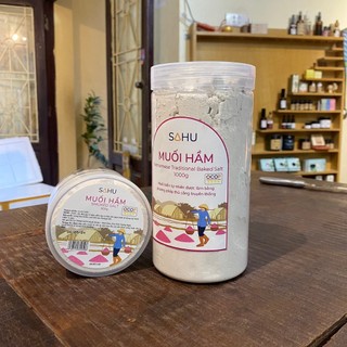Muối hầm sahu 1kg sahu - smoked salt- muối biển tự nhiên - làm theo phương pháp truyền thống- thực dưỡng