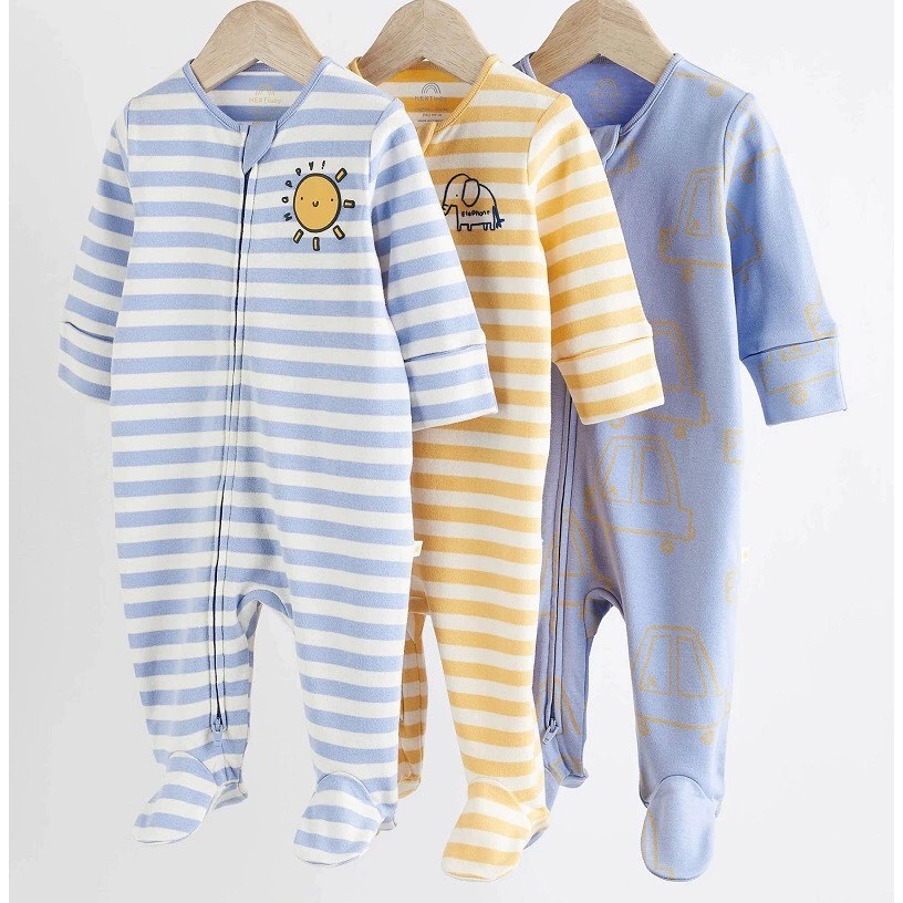 Body cotton liền tất NEXT bé trai bé gái 3m-24m