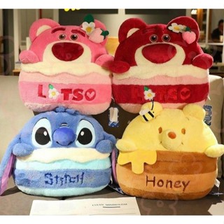  Chăn gối gấu bông hình BÁNH KEM TRÒN bộ chăn gối văn phòng đa năng tiện ích thú béo đáng yêu 