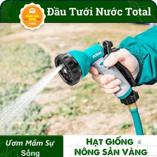 Đầu phun tưới nước total thws010901, vòi xịt phun tưới cho cây trồng, tay cầm thoải mái, 8 tia bộ công cụ 3/4 inch thâ