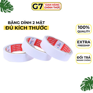 Băng dính 2 mặt đủ kích cỡ 10y (1cm-1,5cm-2cm-2,5cm-4,8cm)