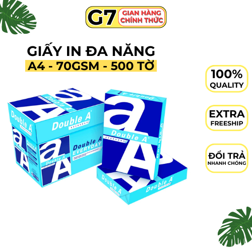 Giấy in A4, giấy photo Double A4 70gsm