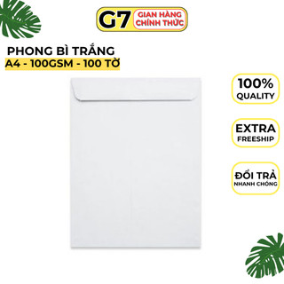 Tập phong bì A4,phong bì trắng A4 (100 cái)