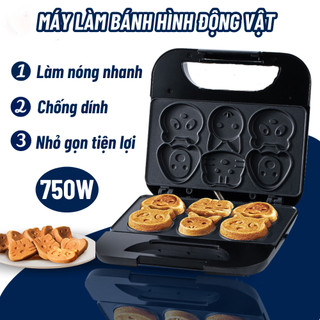 Máy Nướng Bánh Mì Sandwich Sokany - Máy nướng bánh 6 khuôn hình thú công suất 750W