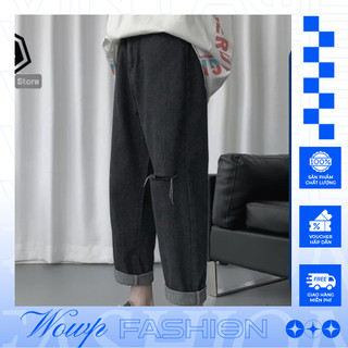 Quần jeans nam, quần baggy rách gối WoWp Fashion phong cách Hàn Quốc