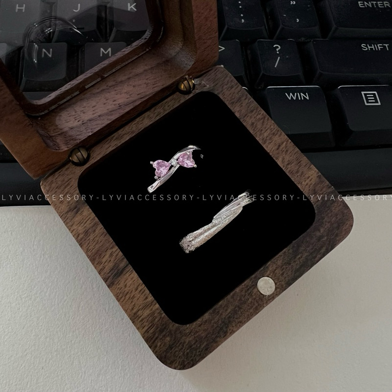 [LYVI ACCESSORY] Nhẫn đôi nơ hồng Freesize