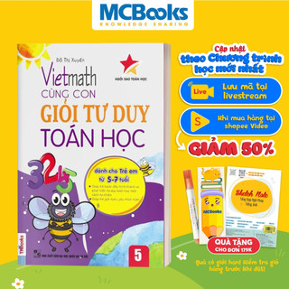 Sách Vietmath Cùng Con Giỏi Tư Duy Toán Học 5 (Tái Bản 2020) MCBooks