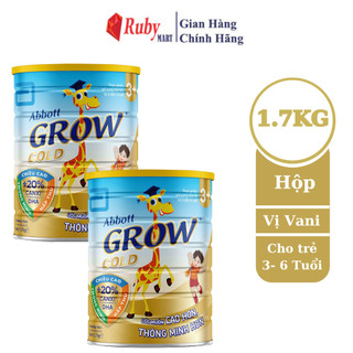 Combo 2 lon sữa bột abbott grow gold 3+ 1.7kg cho trẻ từ 3 đến 6 tuổi