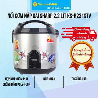 Nồi cơm nắp gài sharp 2.2 lít ks-r231stv