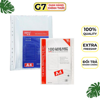 Sơ mi lỗ đựng tài liệu, Túi sơ mi 11 lỗ đựng hồ sơ (tập 100 cái)