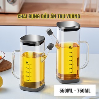 Bình đựng dầu ăn, nước mắm, gia vị cao cấp trong nhà bếp bằng thủy tinh 550ml - 750ml