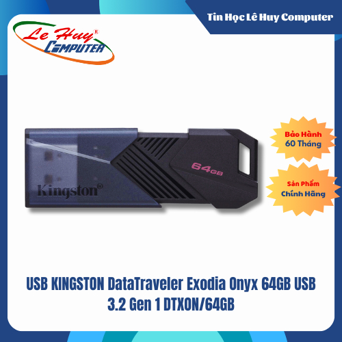 USB KINGSTON DataTraveler Exodia Onyx 64GB USB 3.2 Gen 1 DTXON/64GB- Chính hãng