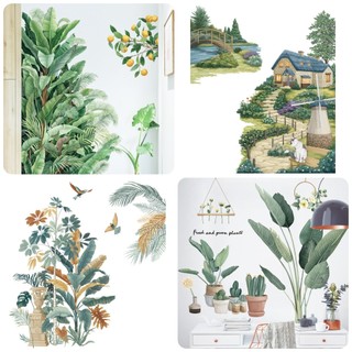 TRANH DÁN TƯỜNG BỘ CÂY NHIỆT ĐỚI TRANG TRÍ DECOR PHÒNG NGỦ- TRANH TRÍ PHÒNG KHÁCH🌵🌵