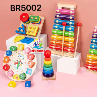SET 7 Món Đồ Chơi Gỗ Cho Bé Phát Triển Các Kỹ Năng Cơ Bản