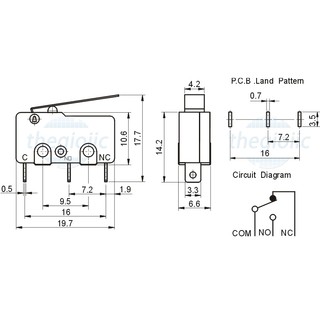 Công Tắc Hành Trình 250VAC 5A