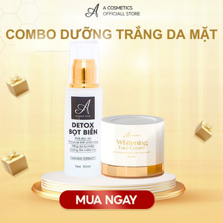 Bộ 2 sản phẩm dưỡng trắng da mặt gồm Kem Face Pháp 20g  + Detox Bọt Biển 50ml, Acosmetics