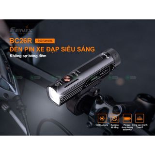 Đèn pin Fenix BC26R (1600 lumens) chiếu xa 169 mét
