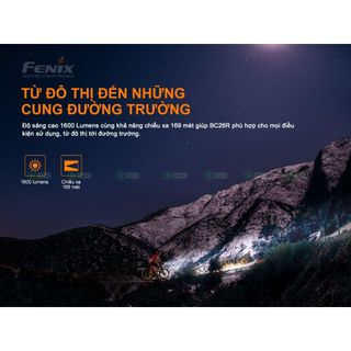 Đèn pin Fenix BC26R (1600 lumens) chiếu xa 169 mét