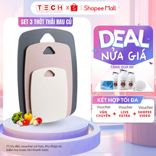 Set bộ 3 thớt lúa mạch kháng khuẩn chất liệu nhựa cao cấp, an toàn chống ẩm mốc, chống trượt