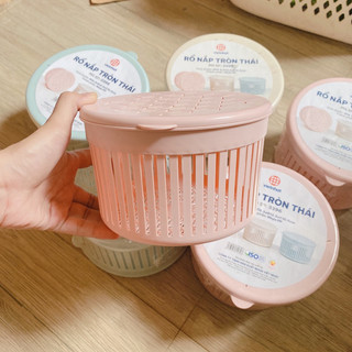 Rổ đa năng có nắp đậy đựng hành tỏi, đồ khô ..