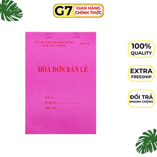 Hoá đơn bán lẻ A5 1 liên (dày 100 tờ) có rãnh xé