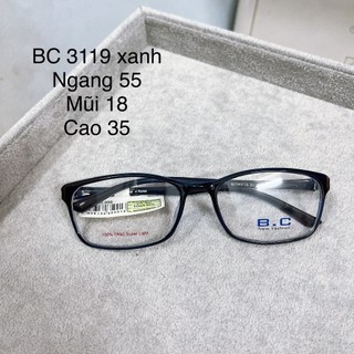 Gọng kính cận nhựa BC3119 màu xanh chính hãng kèm tem chống hàng giã Hàn Quốc - tặng hộp