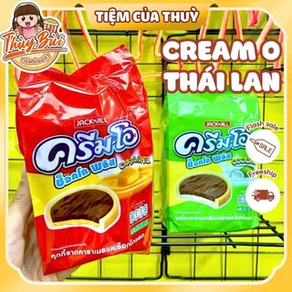 Bánh Quy CREAM O Thái Lan Choco Plus JACK&JILL 24 Gói, Nhân Socola Nhiều Vị, đồ ăn vặt