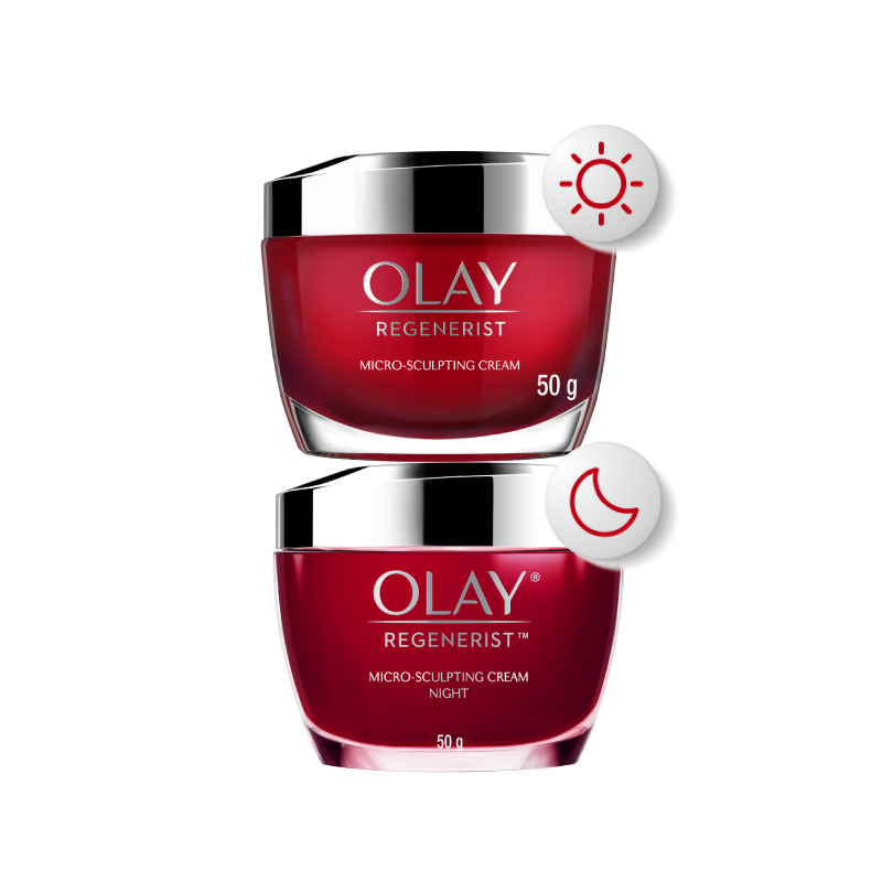 Bộ Kem Dưỡng Ẩm OLAY REGENERIST Ngày & Đêm Căng Mướt, Sáng Khỏe & Phục Hồi Dấu Hiệu Lão Hóa 50GX2 | BigBuy360 - bigbuy360.vn