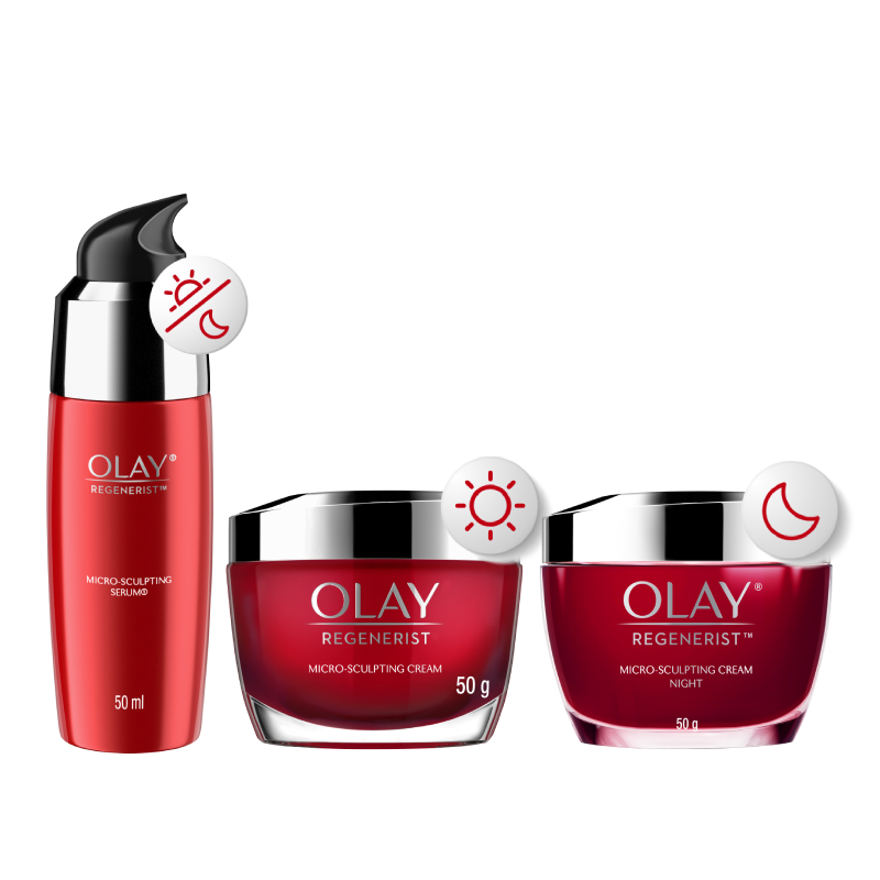 Combo 3: Kem Dưỡng Ẩm OLAY REGENERIST Ngày & Đêm + Serum Căng Mướt, Sáng Khỏe & Phục Hồi Dấu Hiệu Lão Hóa (50GX2 + 50ML) | BigBuy360 - bigbuy360.vn