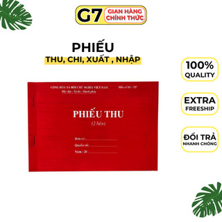 (A5 dày 60 tờ) Quyển phiếu thu,phiếu chi,phiếu xuất kho,phiếu nhập kho 1lien/2lien/3lien Có Rãnh Xé