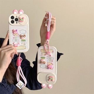  Ốp lưng iphone nắp trượt che camera cô bé ngộ nghĩnh dành cho ip 11 x xsm 12 13 14 15promax 7plus 8plus - xx2162 