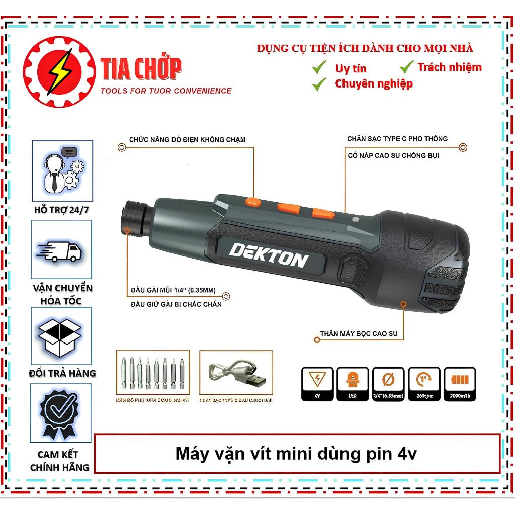 Máy vặn vít mini dùng pin 4V Dekton DK-CV0402 Tính năng đò không chạm