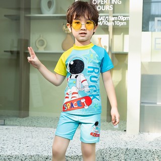Bộ bơi bé trai phi hành gia kèm mũ NANABU FASHION HB2425 cho bé từ 10-35kg.