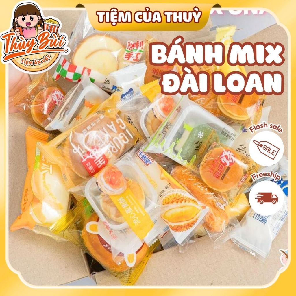 Tổng Hợp Bánh Tươi Đài Loan Tự Chọn Đủ Loại, đồ ăn vặt nội địa, Bánh Mix Đài Loan