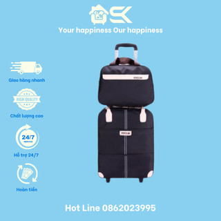 Valy du lịch tay kéo 20inch tặng túi xách nhỏ
