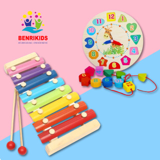 SET Món Đồ Chơi Giáo Dục Montessori Bằng Gỗ An Toàn Cho Bé Giai Đoạn 0-6 Tuổi