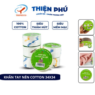 Khăn Tay Nén Du Lịch Cotton Thiện Phú 30*45 Tiện Lợi Tái Sử Dụng Cho Khách Đi Du Lịch