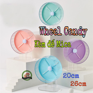 Wheel Candy cho hamster , size 20cm/26cm. Wheel cho nhím/Sóc/hamster/rat siêu êm
