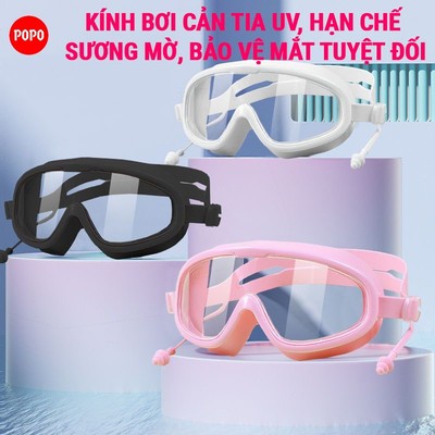 Kính bơi POPO 362 góc nhìn 180 độ cản tia UV, sương mờ dành cho người lớn và trẻ em từ 8 tuổi