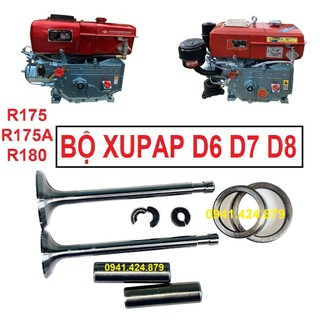 Bộ súp bắp/ xupap máy nổ máy dầu diesel d6 d7 d8 r175 r175a r180