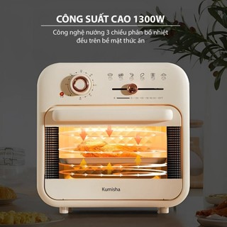 Nồi chiên không dầu Kumisha công suất 1300W dung tích 18L thiết kế hiện đại, kiểu dáng sang trọng