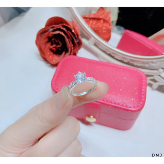 Nhẫn đá mặt 6 chấu hàng dày đẹp LINH MIU SILVER