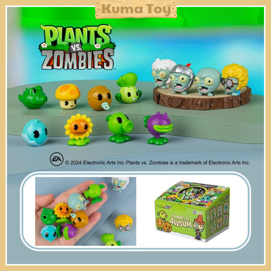Blindbag mô hình mini Plant vs Zombie vui nhộn - túi mù đồ chơi PvZ dễ thương