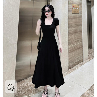 Đầm Body Nữ Tay Ngắn Dáng Dài Basic 4G130080