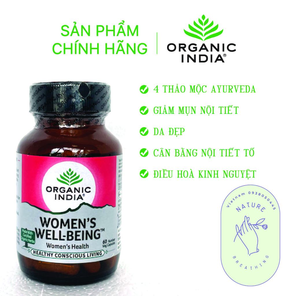 Viên Uống Cân Bằng Nội Tiết - Organic India Women's Well Being 60 Viên