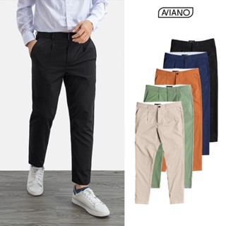 Quần Tây Nam AVIANO Chất Kaki Xốp Mềm Mịn, Quần Âu Nam Công Sở Vải Không Nhăn, Không Xù Cao Cấp
