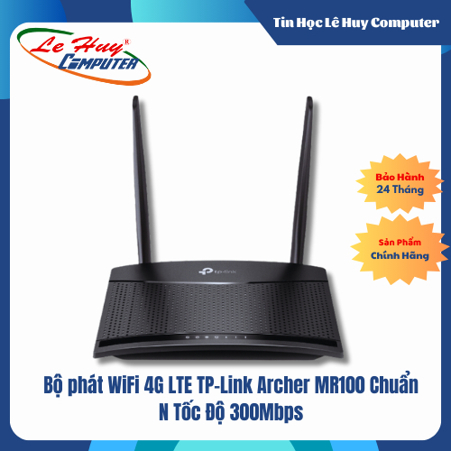 Bộ phát WiFi 4G LTE TP-Link Archer MR100 Chuẩn N Tốc Độ 300Mbps - Chính hãng