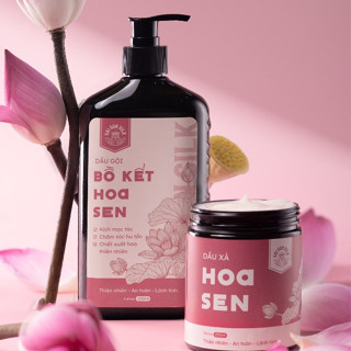 Dầu Gội Xả Bồ Kết Hoa Sen SaigonSilk chiết xuất hoa sen dưỡng ẩm, làm mượt tóc, ngăn lão hoá 500ml