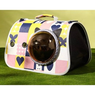 Túi vận chuyển MEWSIE có lắp kính in hình cute tiện lợi cho thú cưng